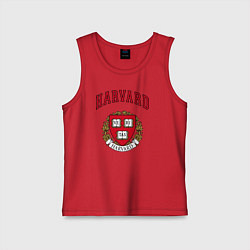 Майка детская хлопок Harvard university, цвет: красный