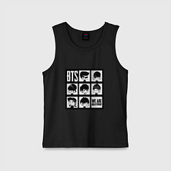 Майка детская хлопок BTS: We are bulletproof, цвет: черный