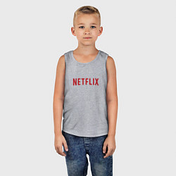 Майка детская хлопок Netflix, цвет: меланж — фото 2