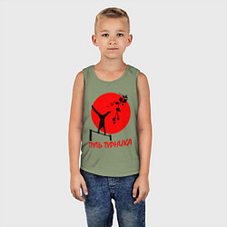 Майка детская хлопок Путь турника, цвет: авокадо — фото 2