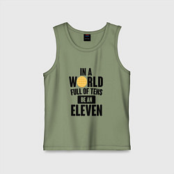 Майка детская хлопок Be A Eleven, цвет: авокадо