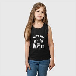 Майка детская хлопок That's Who Loves The Beatles, цвет: черный — фото 2