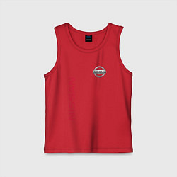 Майка детская хлопок Nissan Style, цвет: красный