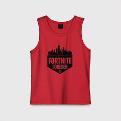 Майка детская хлопок Fortnite Forever, цвет: красный