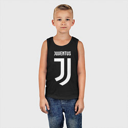 Майка детская хлопок FC Juventus, цвет: черный — фото 2