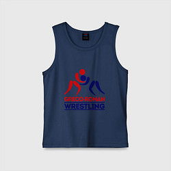 Майка детская хлопок Greco-roman wrestling, цвет: тёмно-синий