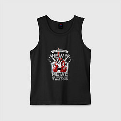 Майка детская хлопок The gods made heavy metal, цвет: черный