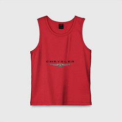 Майка детская хлопок Chrysler logo, цвет: красный