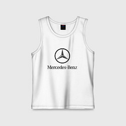 Майка детская хлопок Logo Mercedes-Benz, цвет: белый