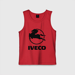 Майка детская хлопок Iveco, цвет: красный