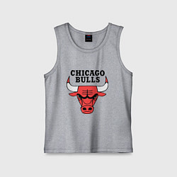 Майка детская хлопок Chicago Bulls, цвет: меланж