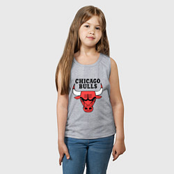 Майка детская хлопок Chicago Bulls, цвет: меланж — фото 2