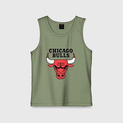 Майка детская хлопок Chicago Bulls, цвет: авокадо