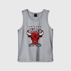 Майка детская хлопок Chicago Bulls est. 1966, цвет: меланж