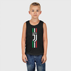 Майка детская хлопок FC Juventus: Italy, цвет: черный — фото 2