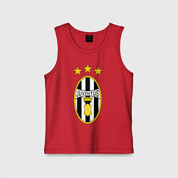 Майка детская хлопок Ювентус, цвет: красный