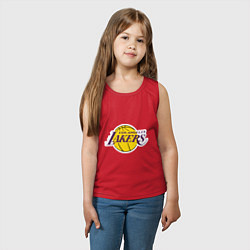 Майка детская хлопок LA Lakers, цвет: красный — фото 2
