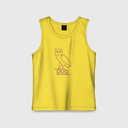 Майка детская хлопок OVO Owl, цвет: желтый