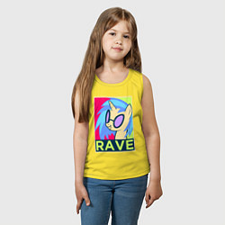 Майка детская хлопок DJ Pon-3 RAVE, цвет: желтый — фото 2