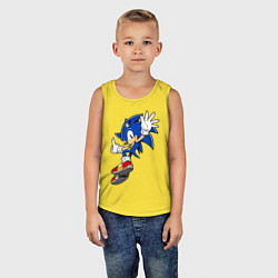 Майка детская хлопок Sonic, цвет: желтый — фото 2