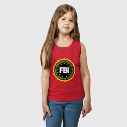 Майка детская хлопок FBI Departament, цвет: красный — фото 2
