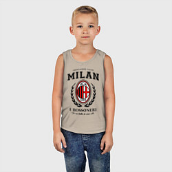 Майка детская хлопок Milan: I Rossoneri, цвет: миндальный — фото 2