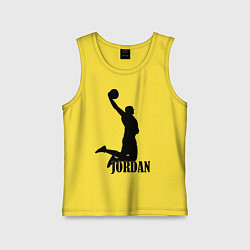 Майка детская хлопок Jordan Basketball, цвет: желтый