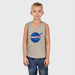 Майка детская хлопок NASA Delorean 88 mph, цвет: миндальный — фото 2