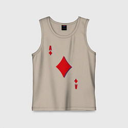 Майка детская хлопок Бубновый туз, цвет: миндальный