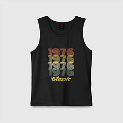 Майка детская хлопок 1976 Classic, цвет: черный