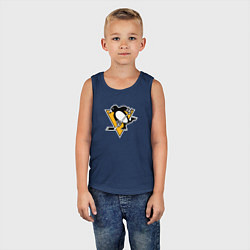 Майка детская хлопок Pittsburgh Penguins: Evgeni Malkin, цвет: тёмно-синий — фото 2