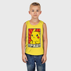 Майка детская хлопок Pikachu: Pika Pika, цвет: желтый — фото 2