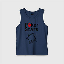 Майка детская хлопок Poker Stars, цвет: тёмно-синий