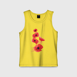 Майка детская хлопок Маки, цвет: желтый