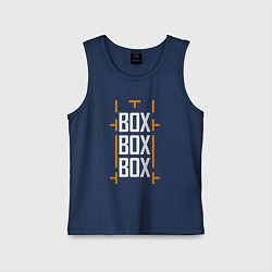 Майка детская хлопок Box box box, цвет: тёмно-синий