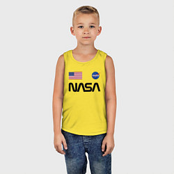 Майка детская хлопок NASA НАСА, цвет: желтый — фото 2