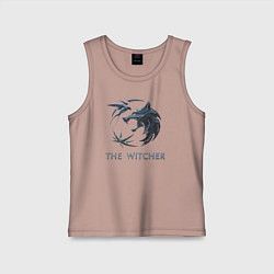 Детская майка Ведьмак Белый волк Геральт