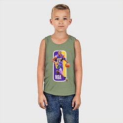 Майка детская хлопок NBA Kobe Bryant, цвет: авокадо — фото 2