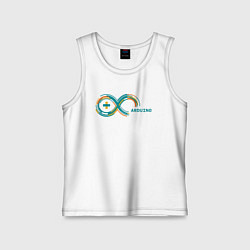 Майка детская хлопок Arduino, цвет: белый