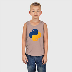Майка детская хлопок Python, цвет: пыльно-розовый — фото 2
