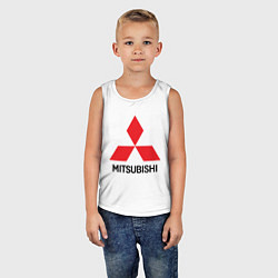 Майка детская хлопок MITSUBISHI, цвет: белый — фото 2