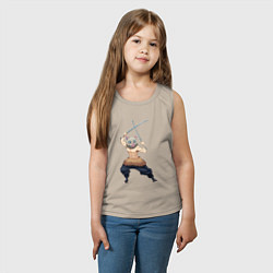 Майка детская хлопок KIMETSU NO YAIBA, цвет: миндальный — фото 2