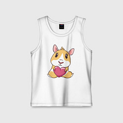 Майка детская хлопок Морская Свинка, цвет: белый