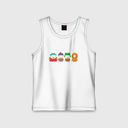 Майка детская хлопок SOUTH PARK, цвет: белый