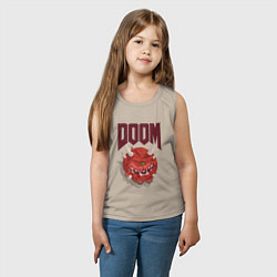 Майка детская хлопок DOOM, цвет: миндальный — фото 2