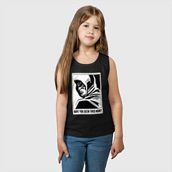 Майка детская хлопок The Hood, цвет: черный — фото 2