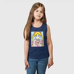 Майка детская хлопок Sailor Moon Usagi Tsukino, цвет: тёмно-синий — фото 2