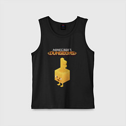 Майка детская хлопок Minecraft dungeons, цвет: черный
