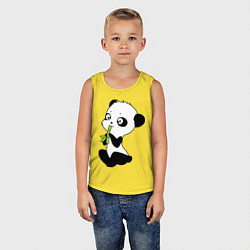 Майка детская хлопок Пандочка и бамбук, цвет: желтый — фото 2