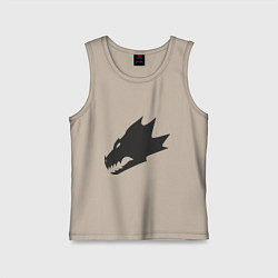 Майка детская хлопок Саламандры (Salamanders), цвет: миндальный